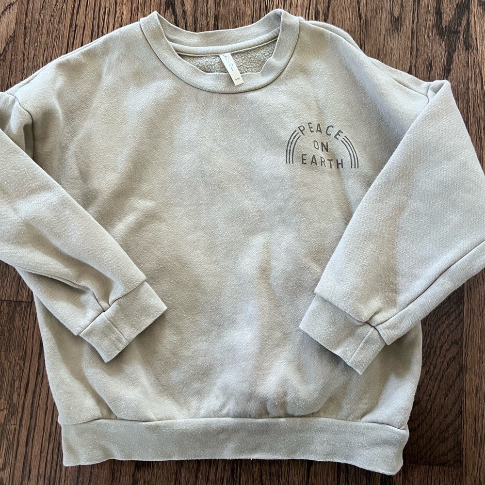 Rylee + Cru Peace on Earth Sweatshirt 4-5Y